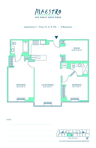 Floor plan 301 2BR w Home Office