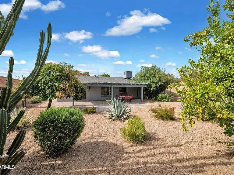 Large backyard.