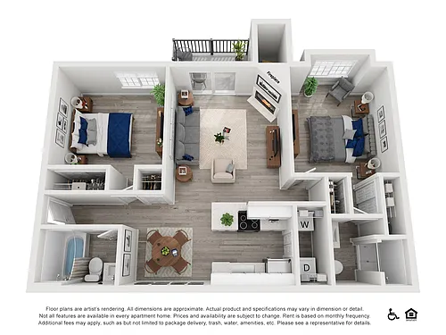 Floor plan 2x2 Renovated