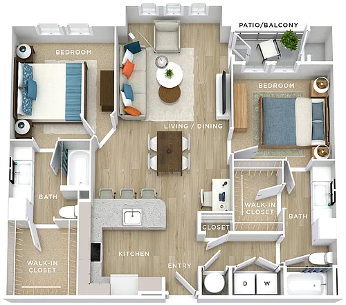 Floor plan 2x2C