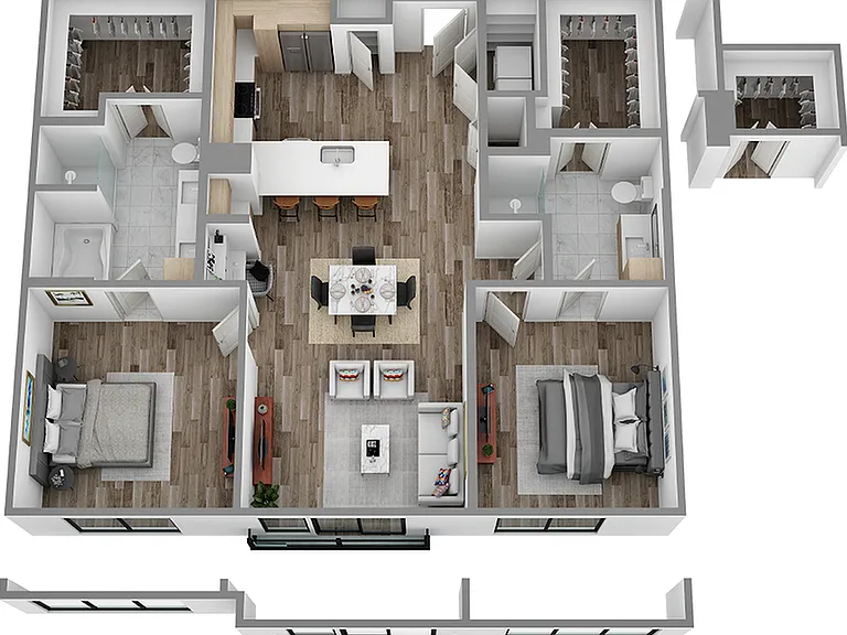 Q: 2 bed / 2 bath Q: 2 bed / 2 bath