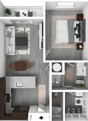1 Bedroom C 1 Bedroom C