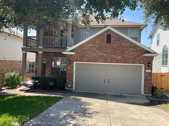 Front view. 2 car garage