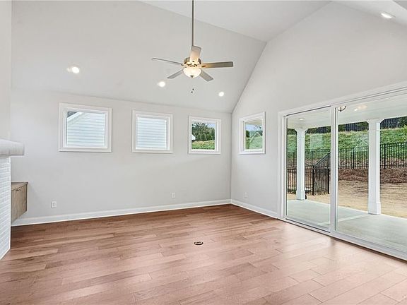 spacious family room opens to private back yard