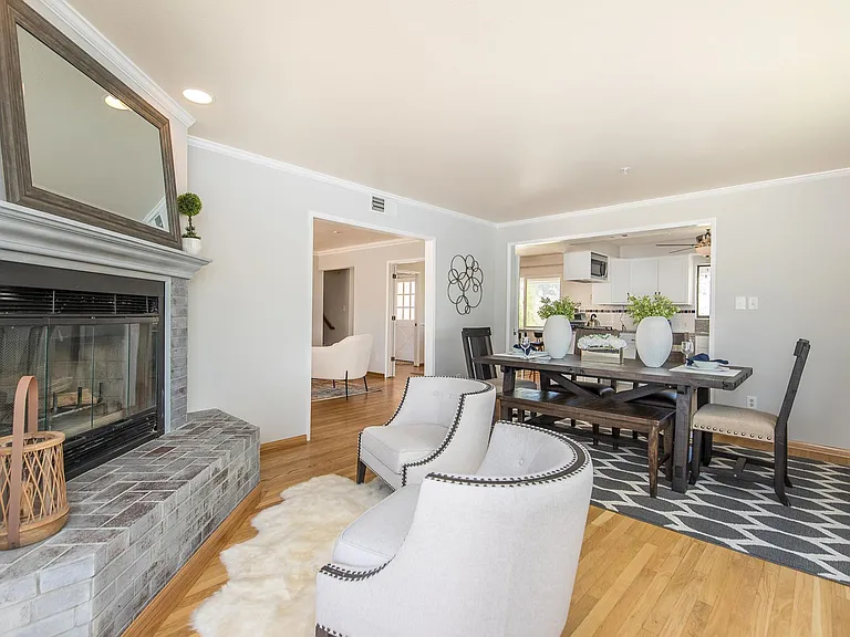 Dining room, staged
