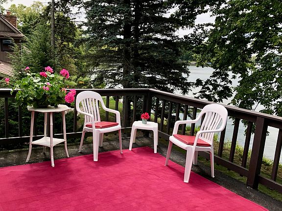 Private deck on the lake
