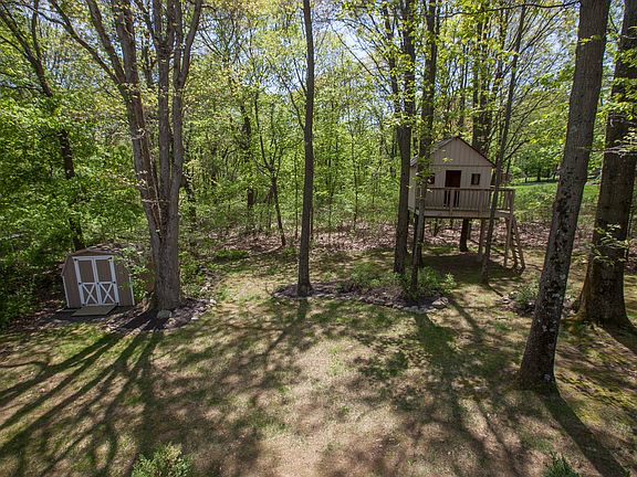 Quiet wooded rear yard