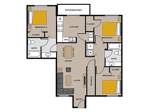 Floor plan 3 bedroom