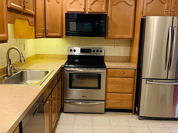Kitchen with stainless steel appliances