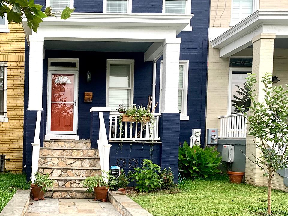 Front of house - plenty of street parking as the house overlooks Congressional Cemetery (no houses across the street!)