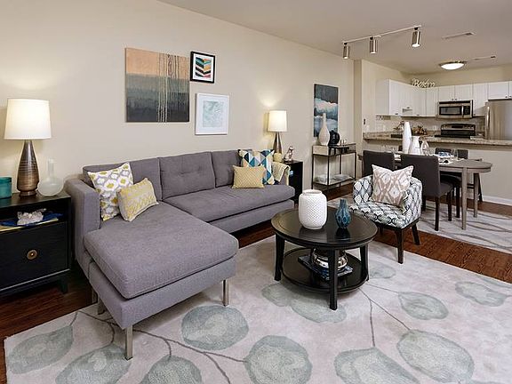 Living and dining areas with hard surface flooring