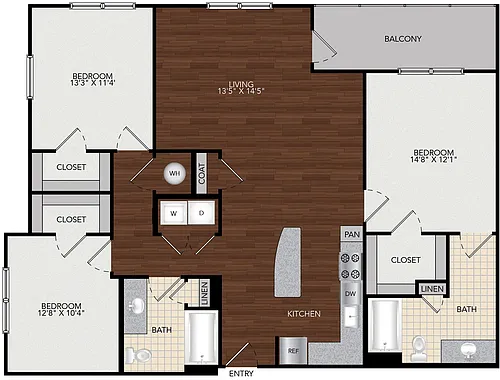 Floor plan 3x2 | 3Bed 2Bath