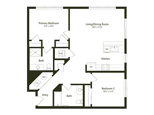 Floor plan B01 - 2X2