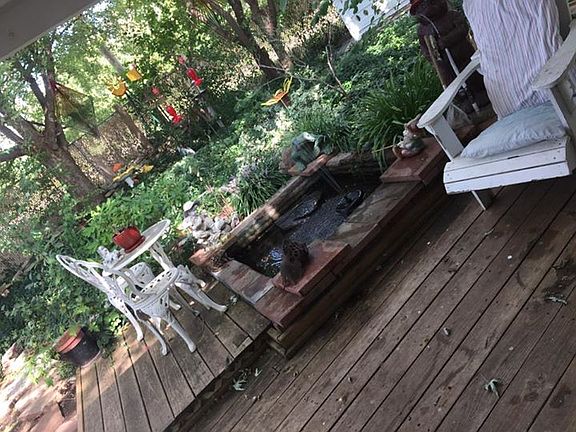 Pond right off back patio