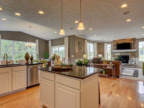 Kitchen overlooking family room