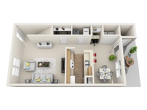 Floor plan Townhome (Market Rate)