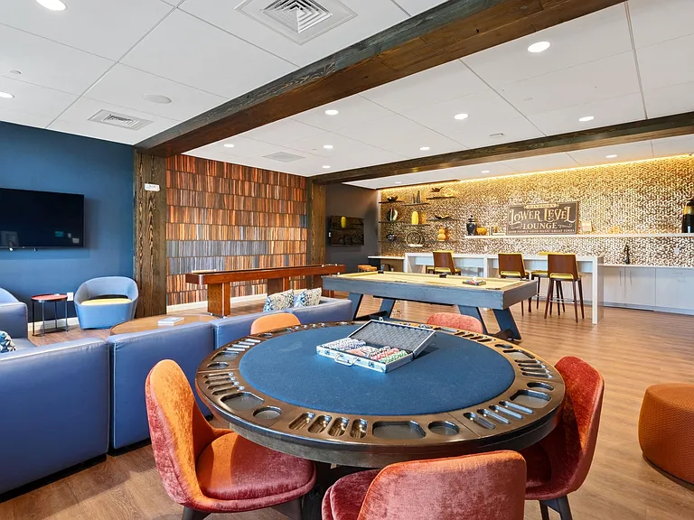 Our clubhouse is complete with ample entertainment options including a poker table