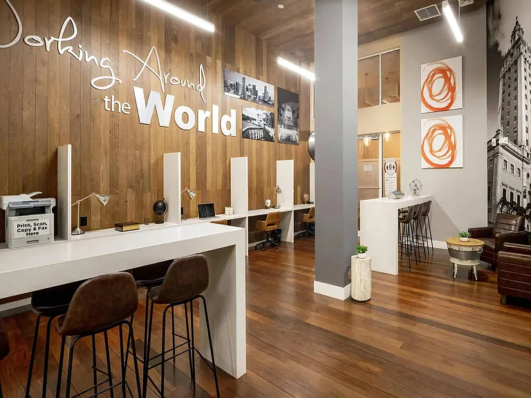 Community Business Center with Dedicated Desks and Comfortable Seating