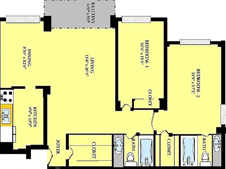 Floorplan HCCC 2BR