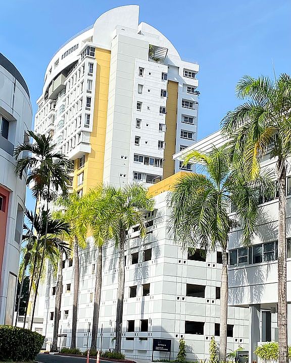 Recently painted building