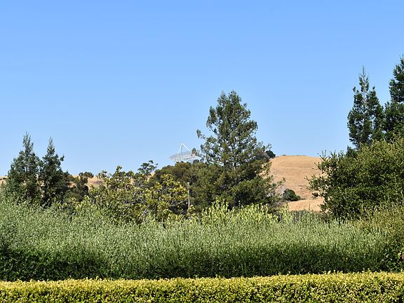 Ladera backyard - view of the Stanford Dish