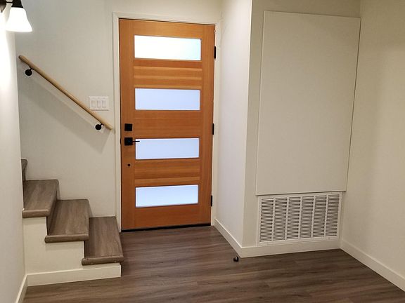 Here's that famous front door we keep talking about as seen from the foyer.