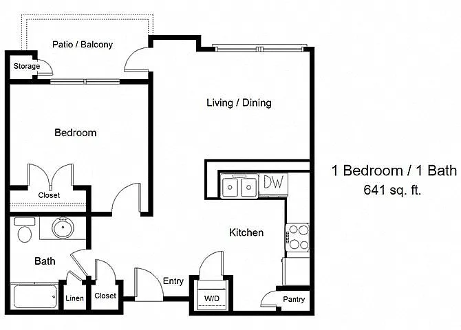 Floor plan One Bedroom A