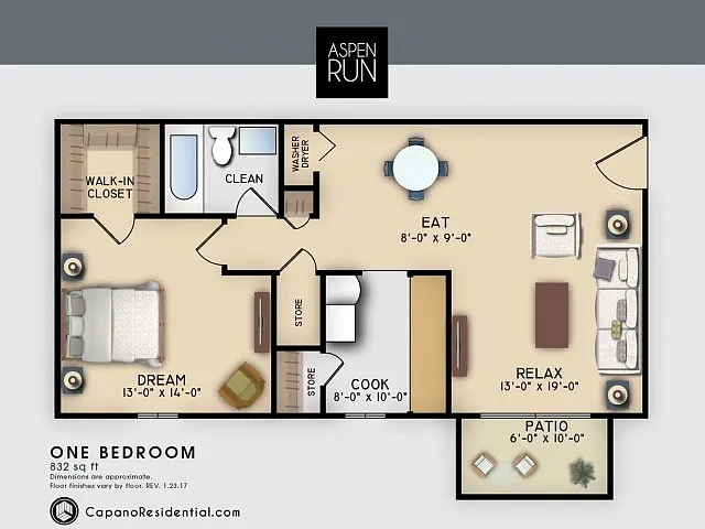 Floor plan 1BD