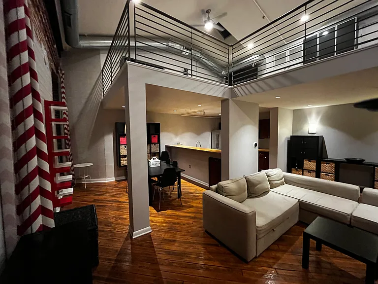 View of upper and lower level from stairs (different angle)