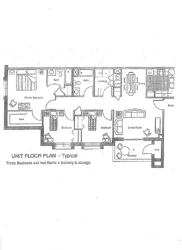 Floor plan 3 Bed 2 Bath