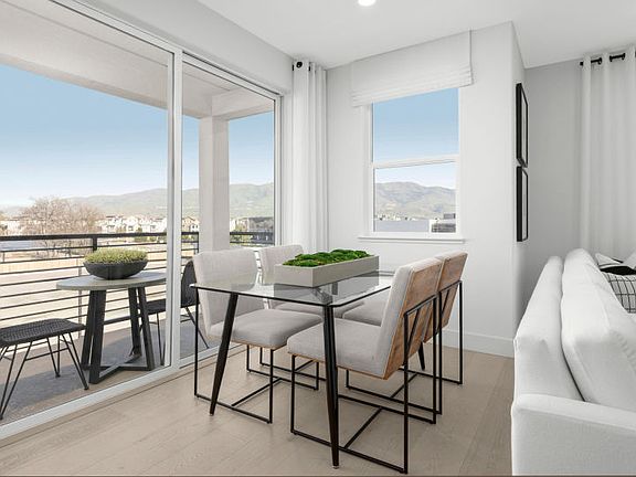 Cafe area leading to the main level deck