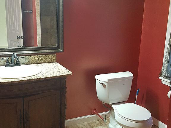 Master bathroom, painted