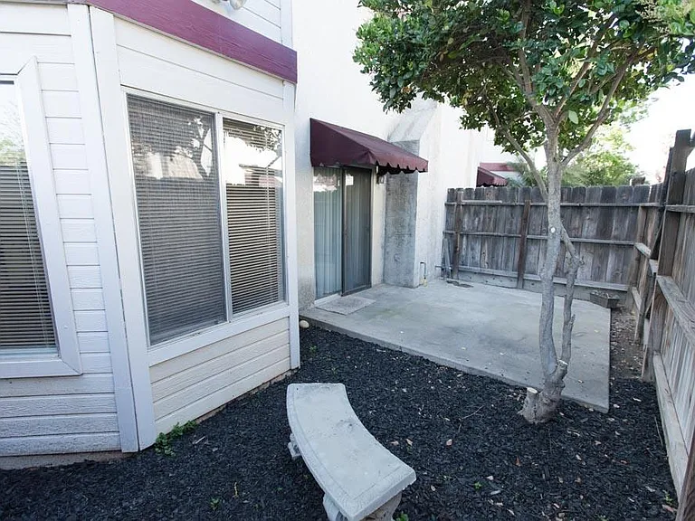 Private back patio