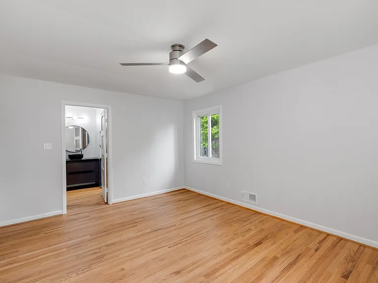 Primary Bedroom, view to masterbath