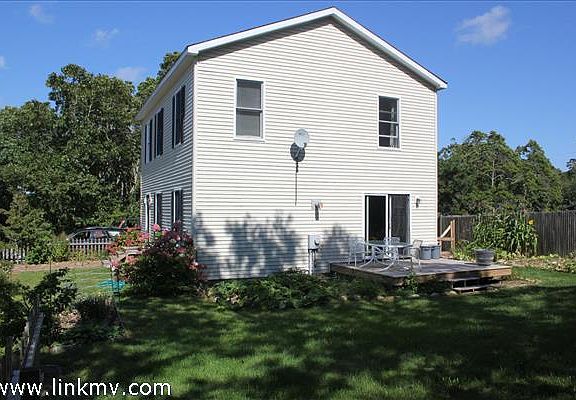 Side yard with deck
