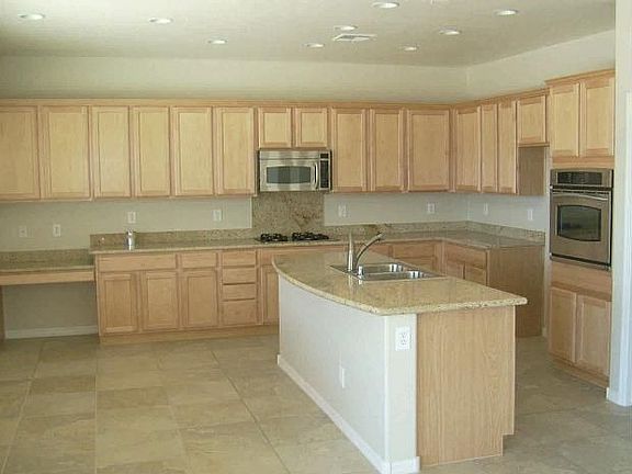 large marble-top kitchen