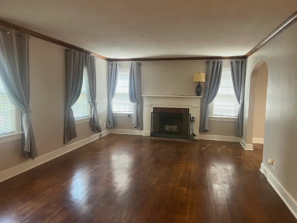 Living Room. Decorative fireplace