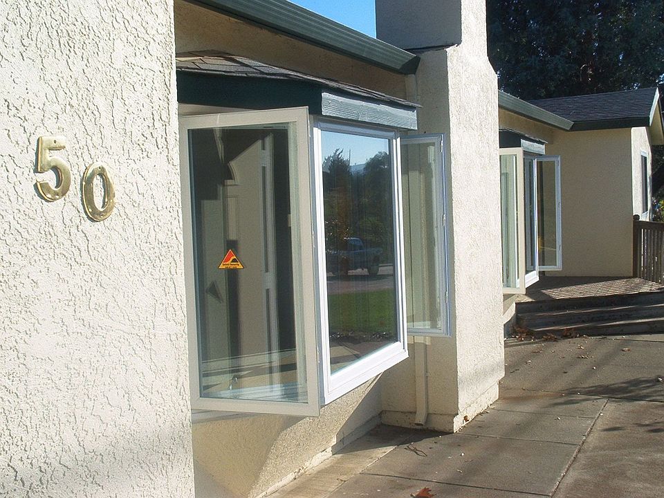 Front with bay windows