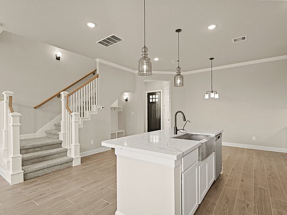 Kitchen with spacious central island