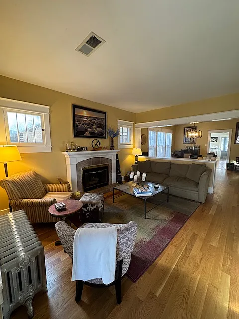 Living Room with Gas Fireplace - 1011 N Adams St