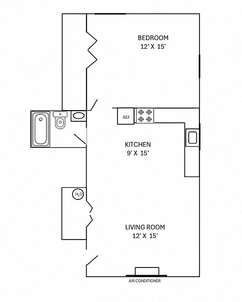 Floor plan F-M 1 BD