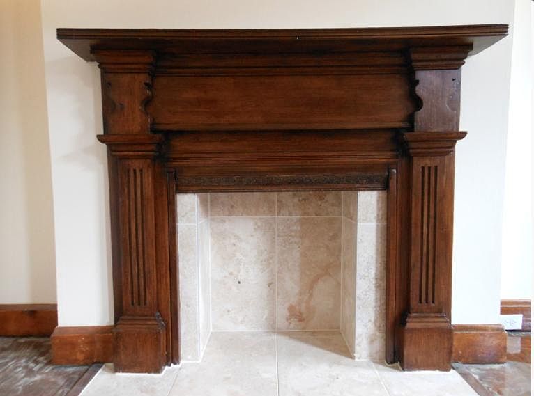 Fireplace mantel detail