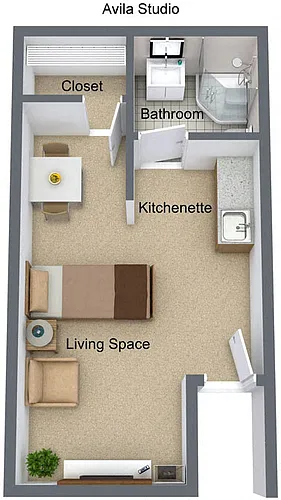 Floor plan Avila Studio