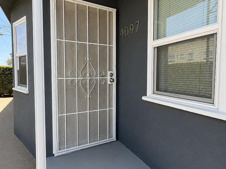 gated entry with private front yard