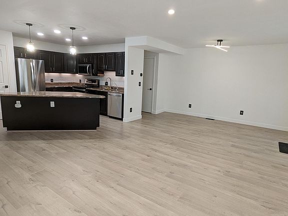 Open kitchen and living space