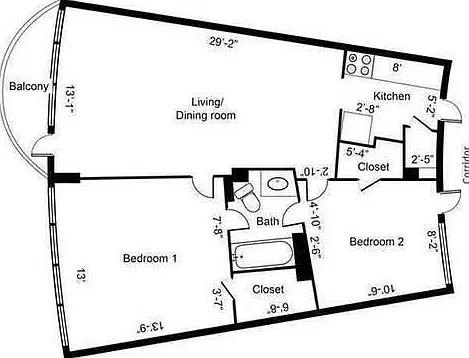 rental unit floor plan