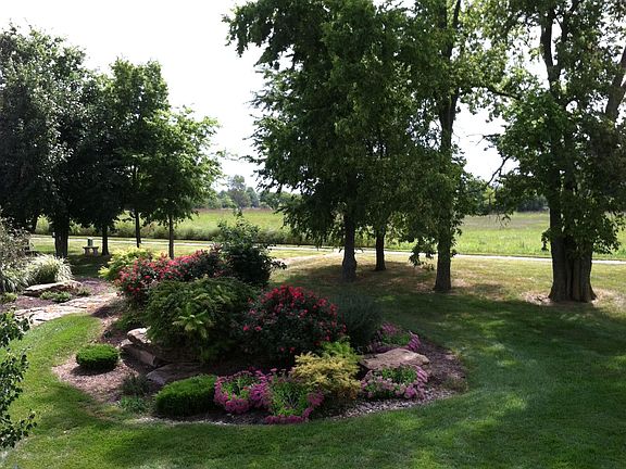 Garden directly behind house