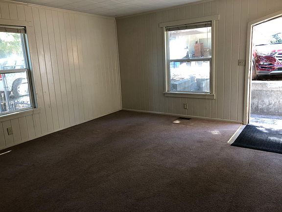 Living room looking out to front of house.