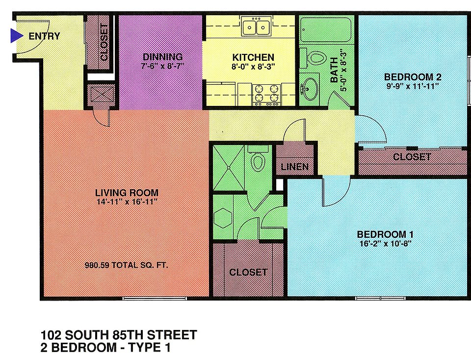 2nd image of 102 S 85th St APT 1