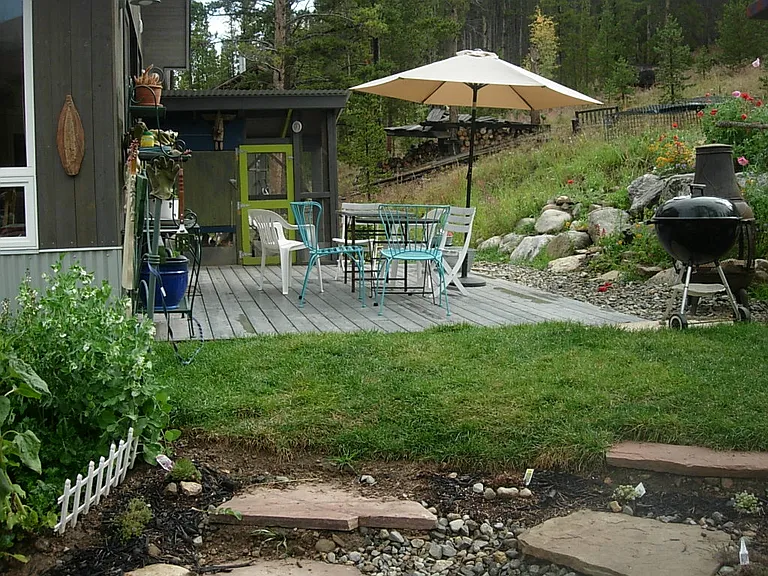back patio in summer